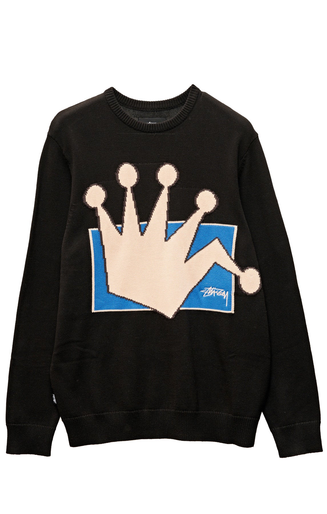 LB CROWN KNIT CREW - Black | Stussy AU - Stüssy Australia