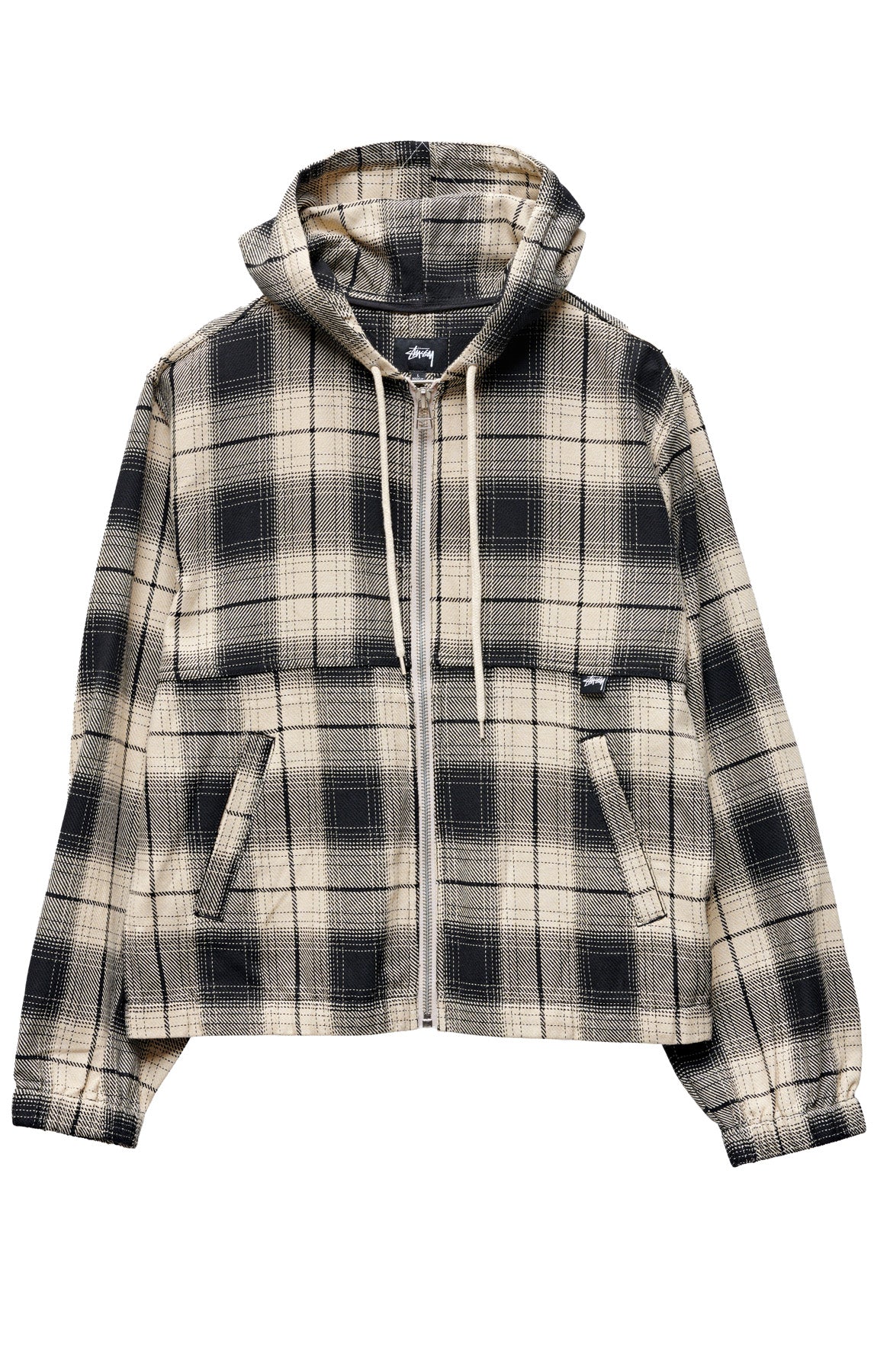 STUSSY SHADOW PLAID ZIP WORK JACKETm - パーカー